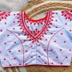 Puja Special Pure Cotton Embroidery Top