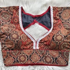 V neck ajrakh sabyasachi blouse
