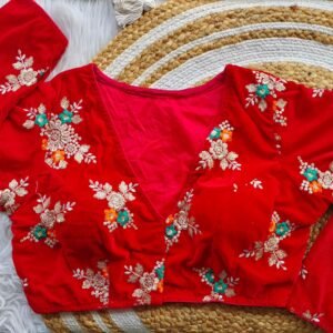 velvet designer blouse