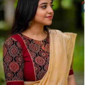 ajrakh cotton mixmatch blouse